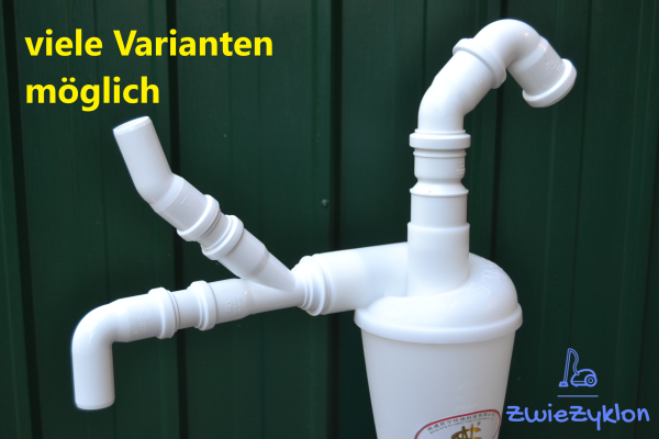 Rohrbogen 40mm WEIß Adapter für Zyklonabscheider